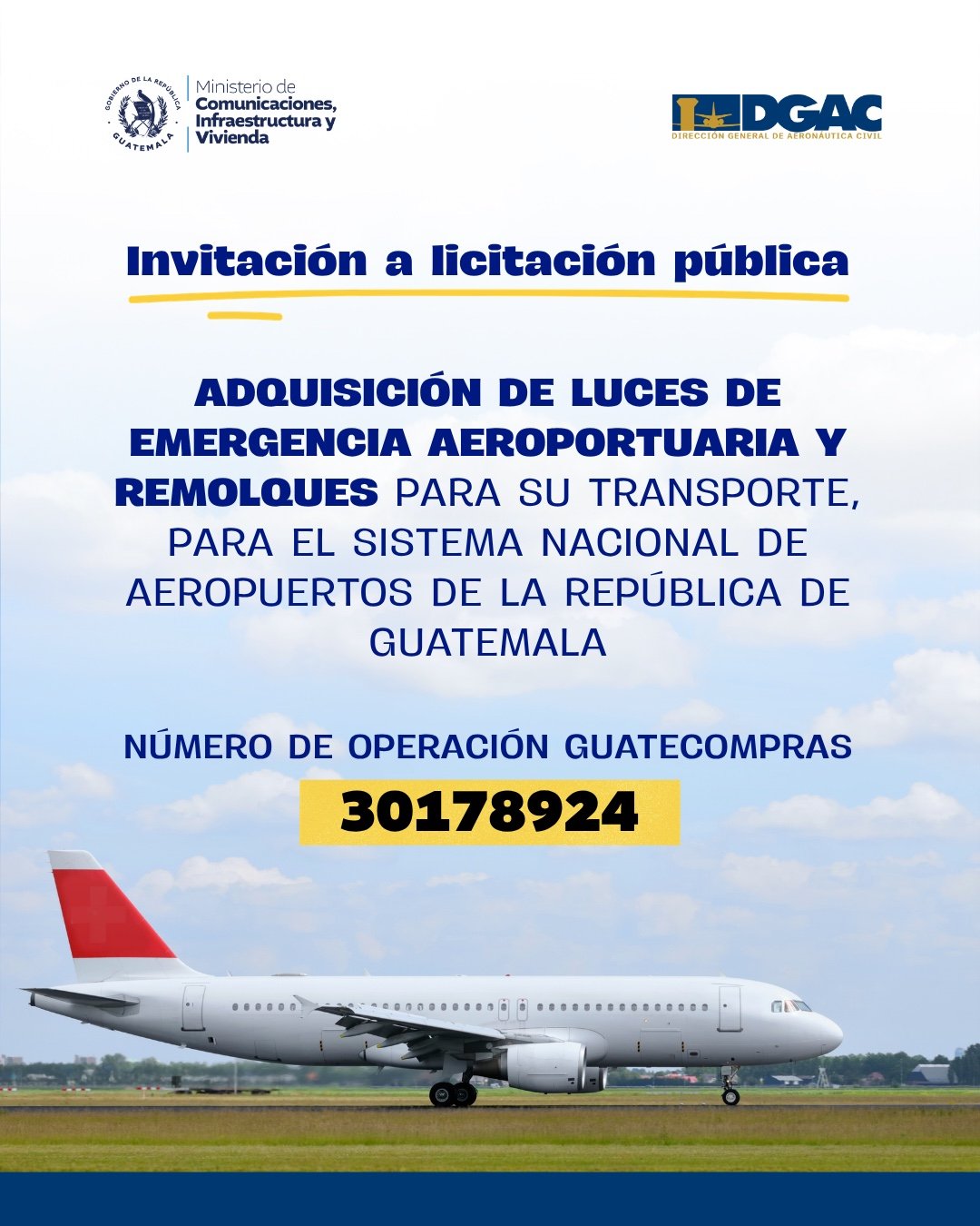 LES EXTENDEMOS UNA CORDIAL INVITACIÓN A PARTICIPAR EN EL PROCESO DE LICITACIÓN DE LA DGAC/GUATEMALA